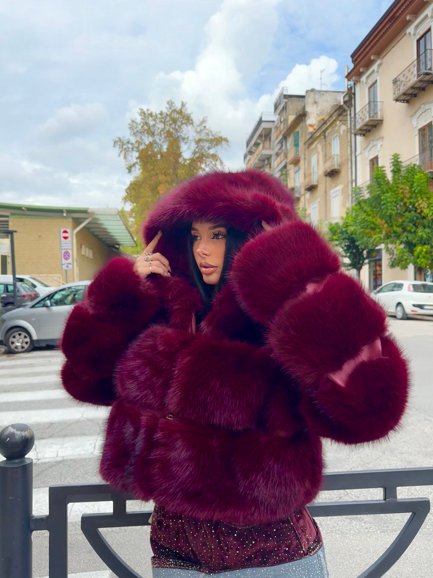 Pelliccia Cotton Bordeaux