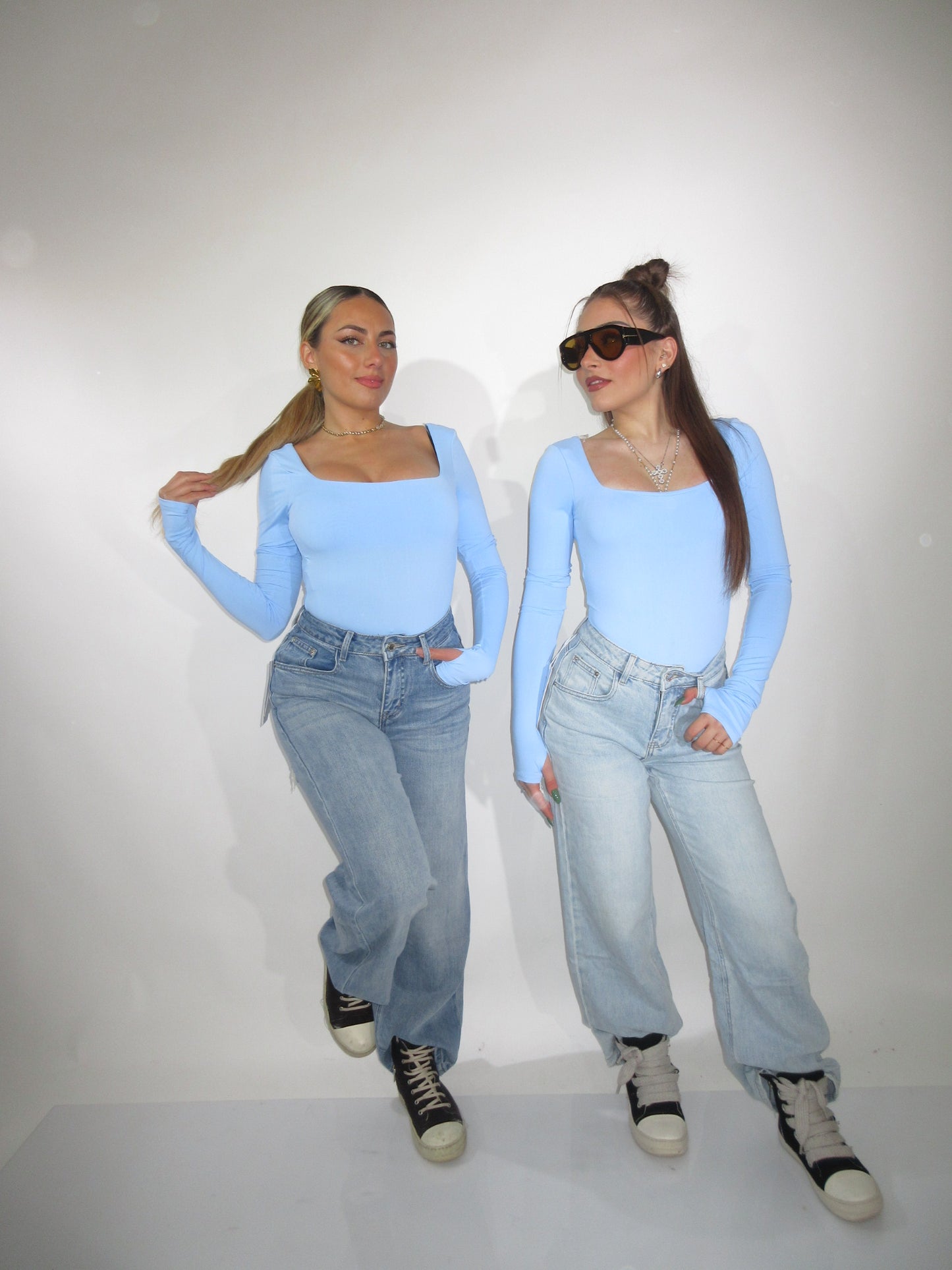 Jeans tasca brillantinata denim chiaro