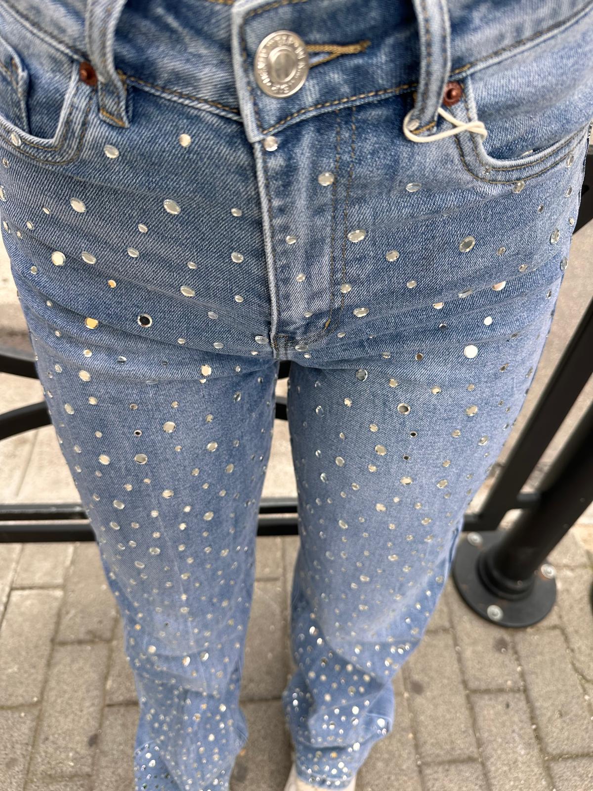 Jeans wide swarowsky denim 8558