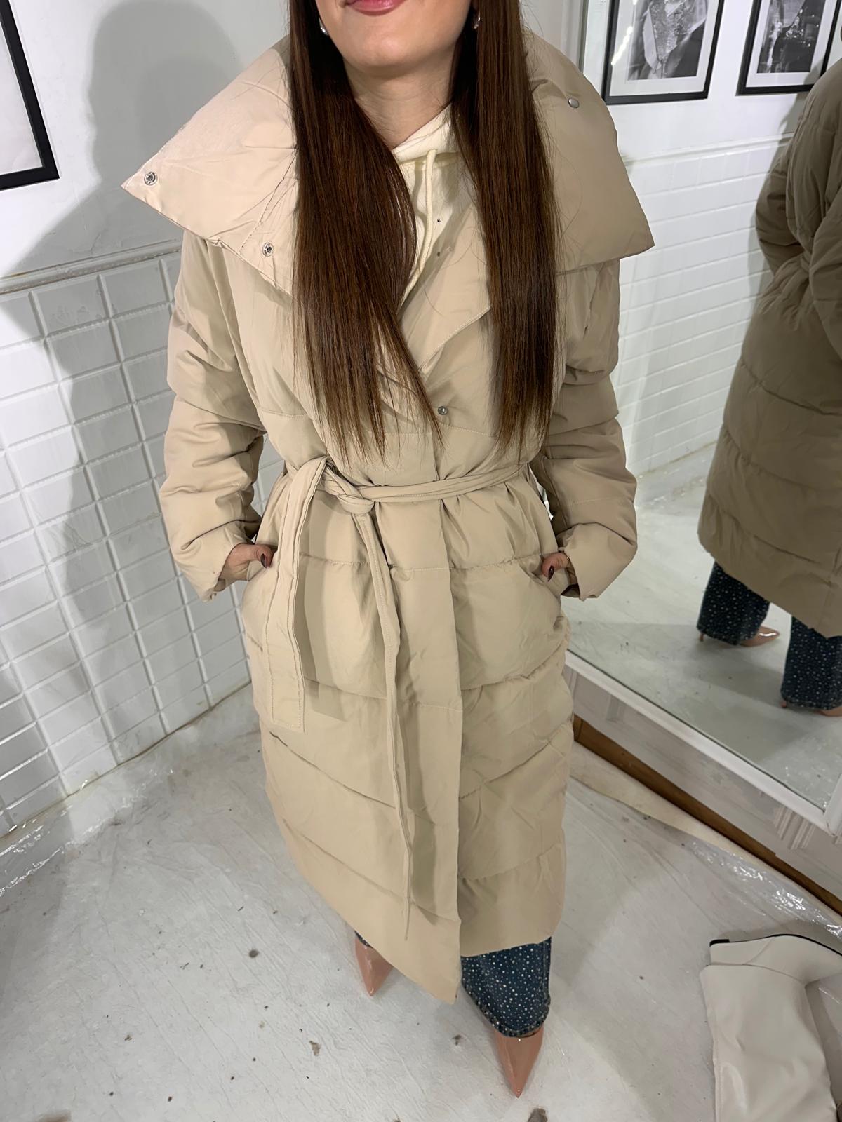 Giubbino lungo beige