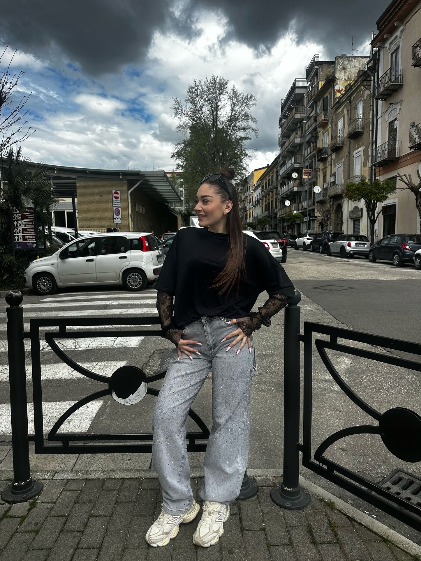Jeans carpenter shine grigio chiaro