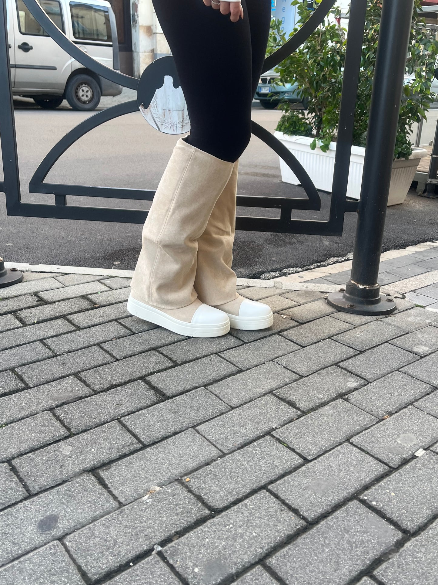 Stivale margi beige