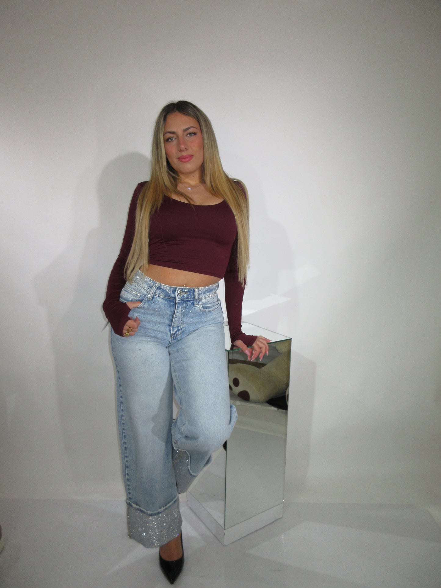 Maglia scollo quadrato