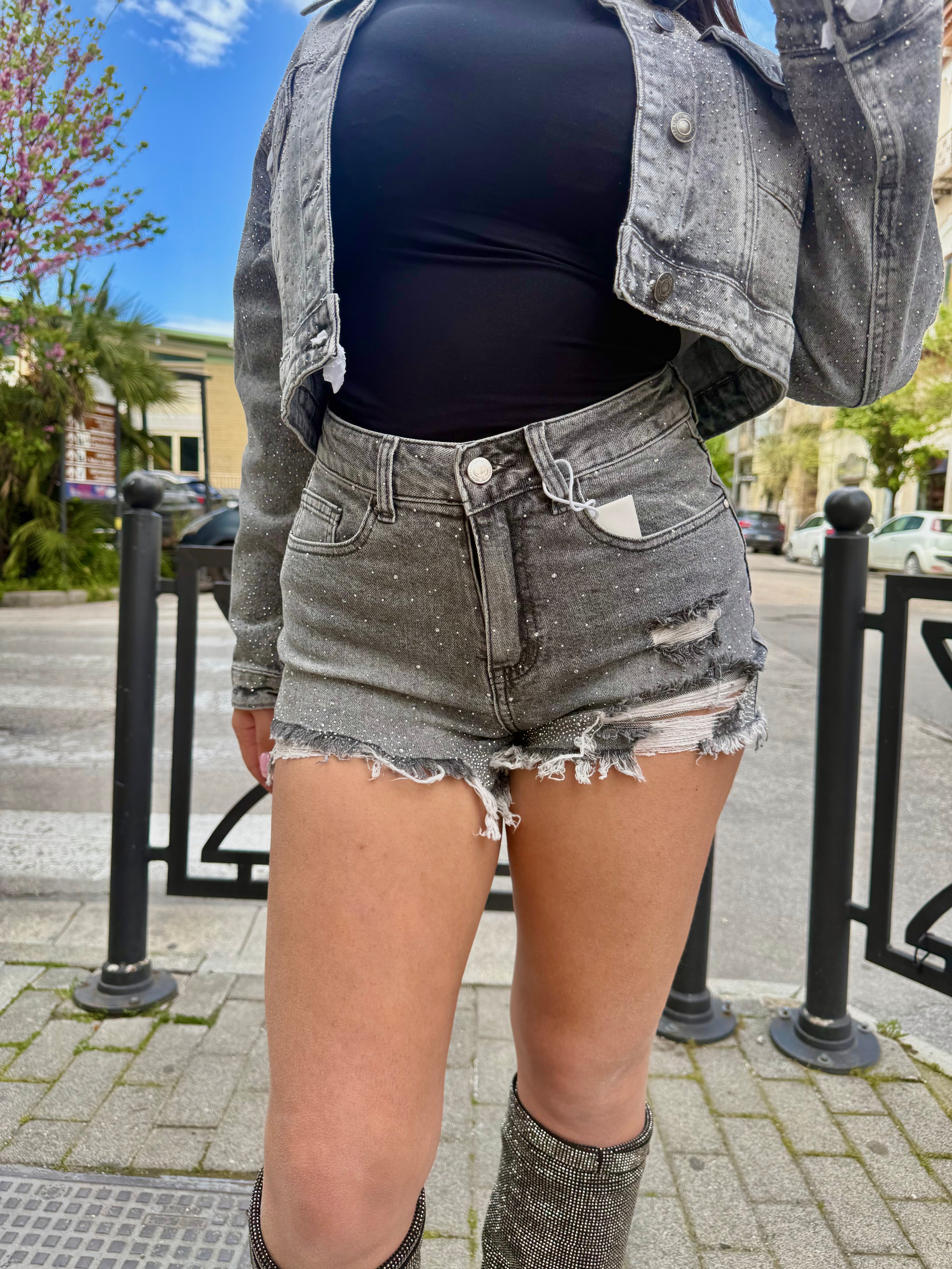 Shorts Gray Shine