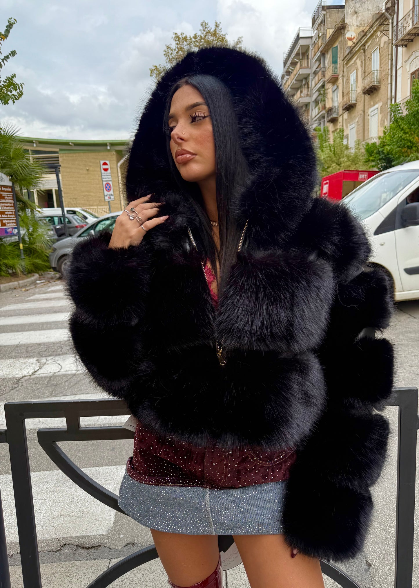 Pelliccia Cotton Nera