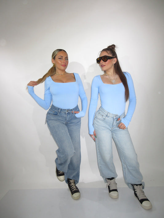 Jeans tasca brillantinata denim chiaro