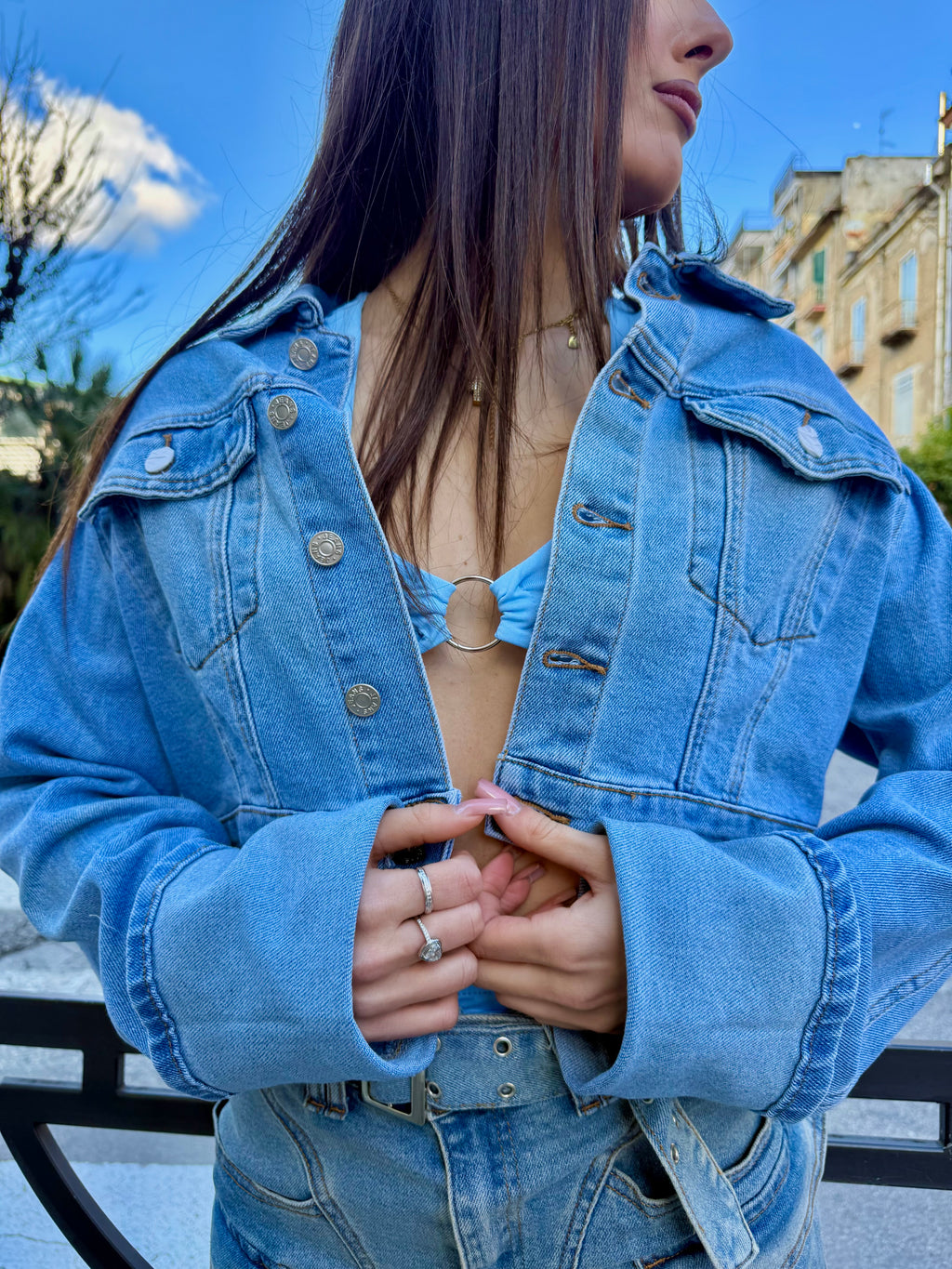 Giubbino jeans denim