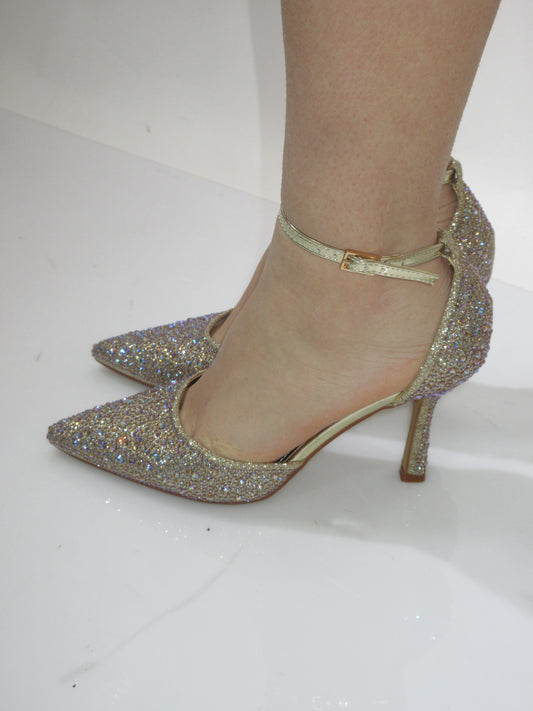 Tacchi Swarovski oro e argento