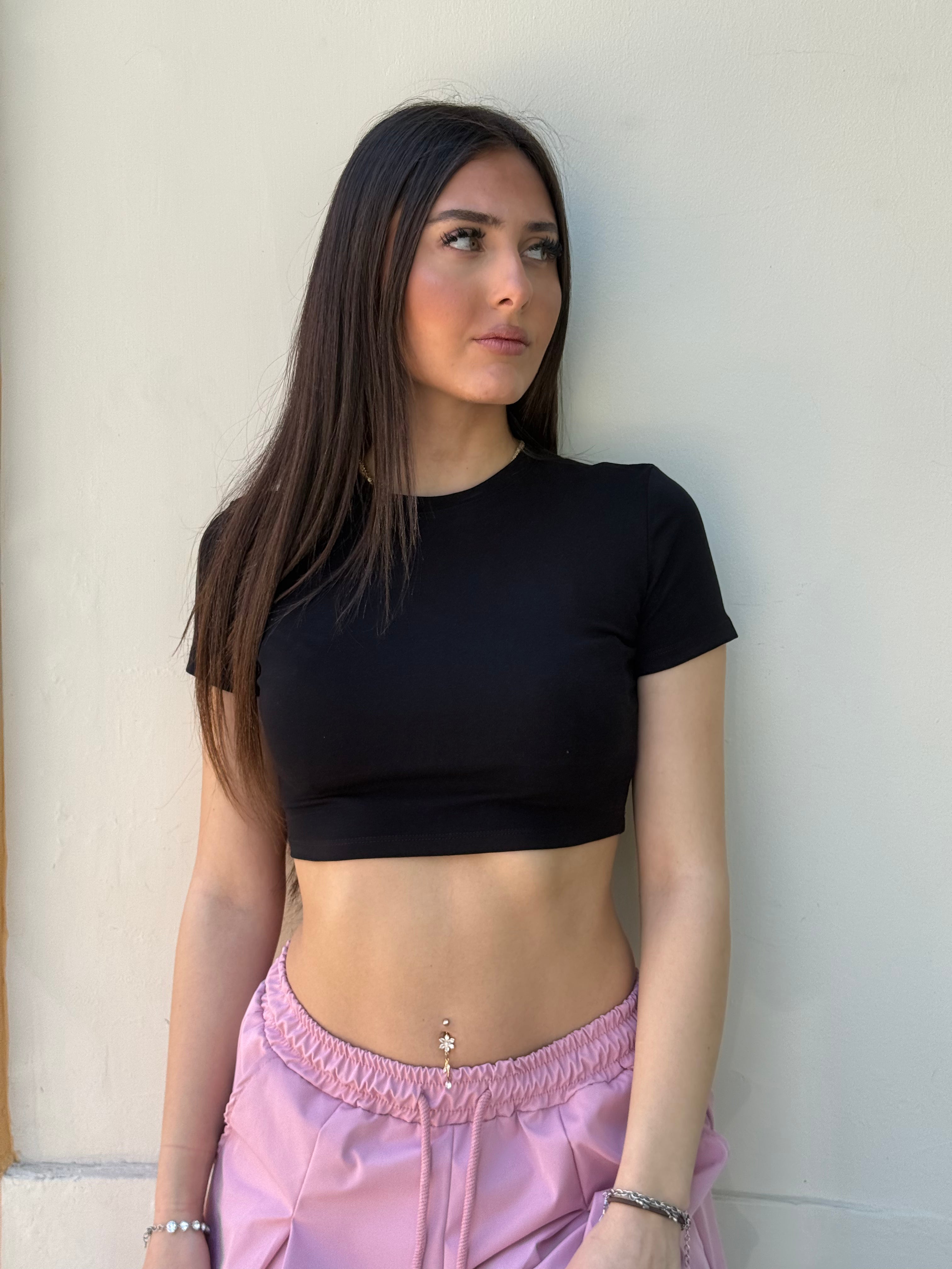 Maglia Manica Corta Crop Lumina