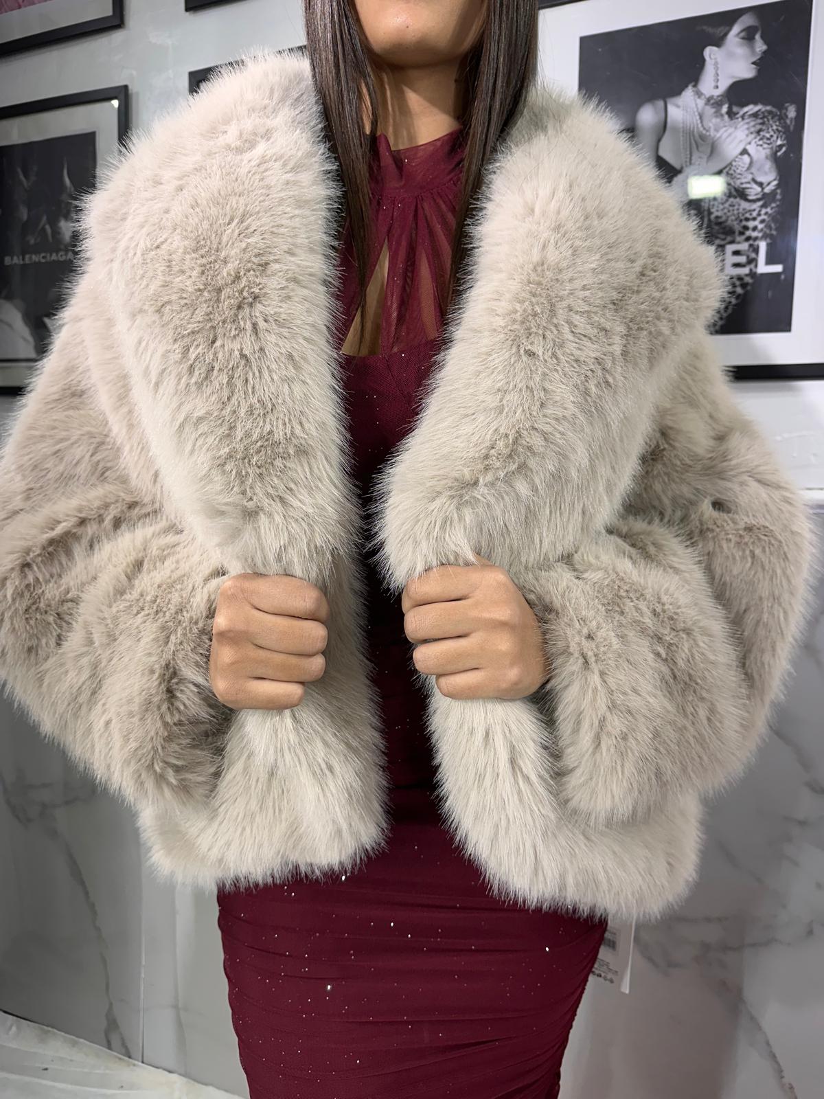 Pelliccia Ecofur beige