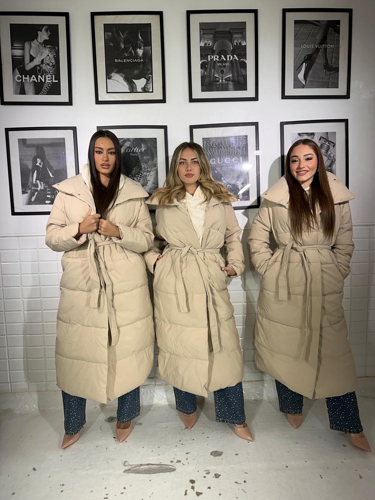 Giubbino lungo beige