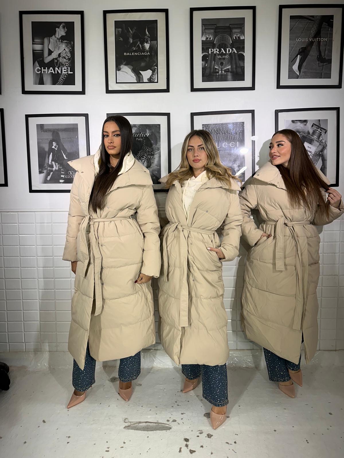 Giubbino lungo beige