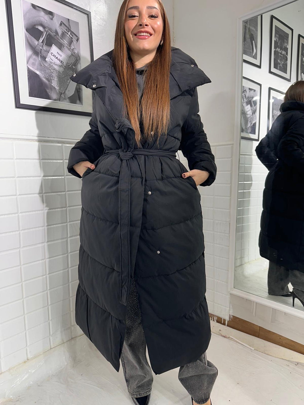 Giubbino lungo nero