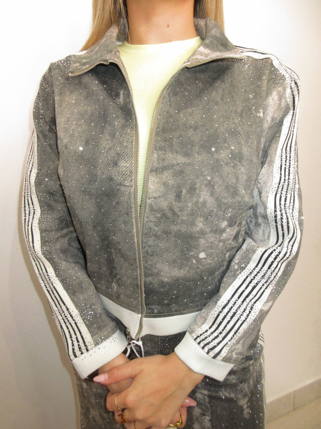 Giubbino zip vintage shine