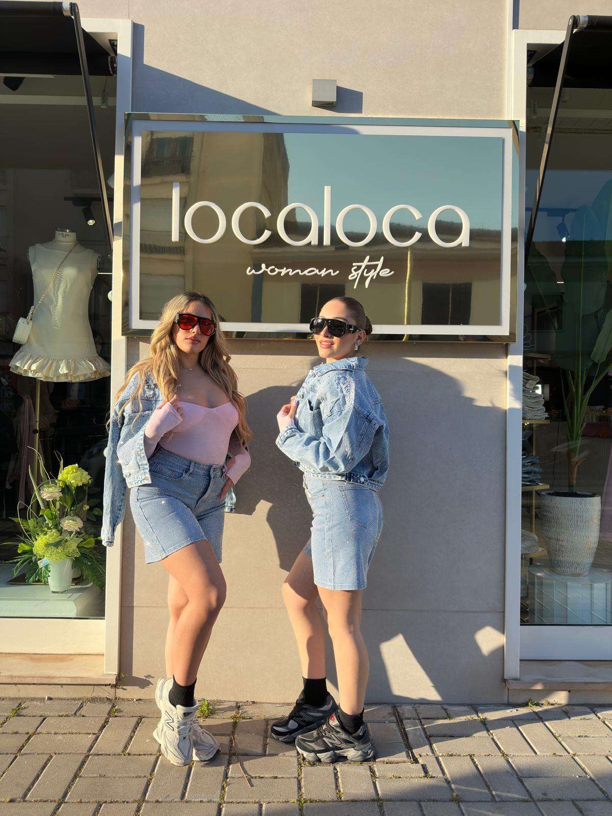 Bermuda denim glitter