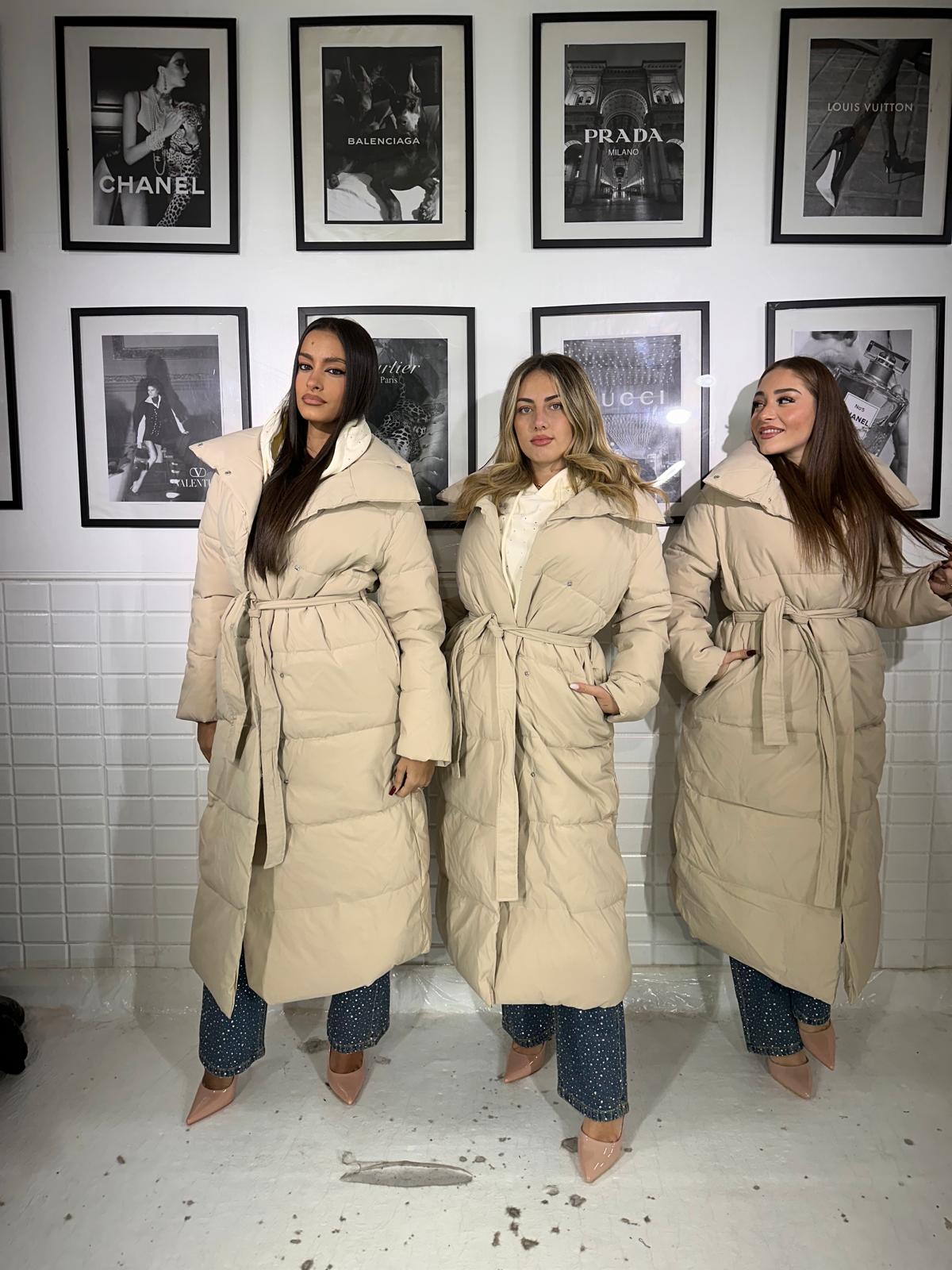 Giubbino lungo beige